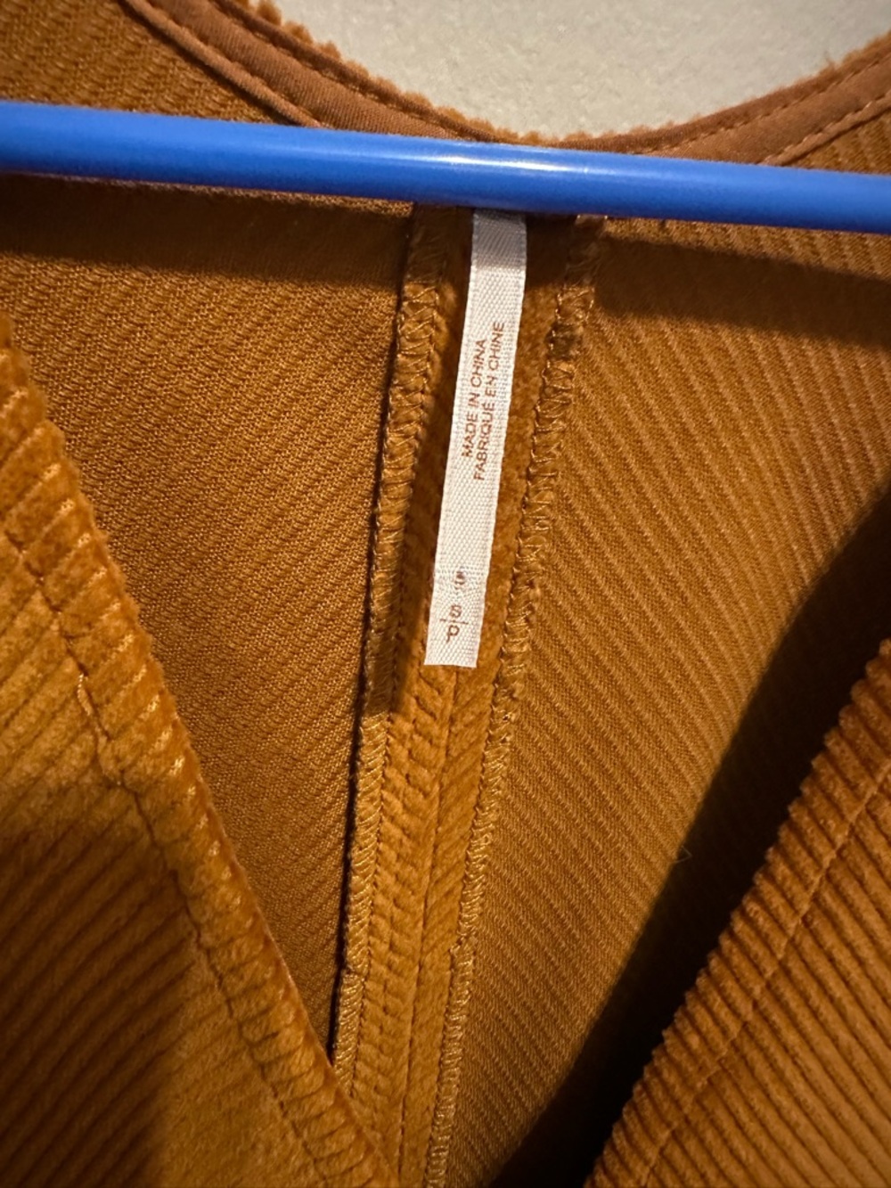 Free People Corduroy Button-Front Mini Dress in Mustard Brown - Picture 3 of 3